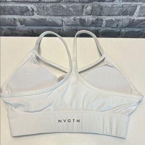 NVGTN White‎ Sports Bra with Racerback Design